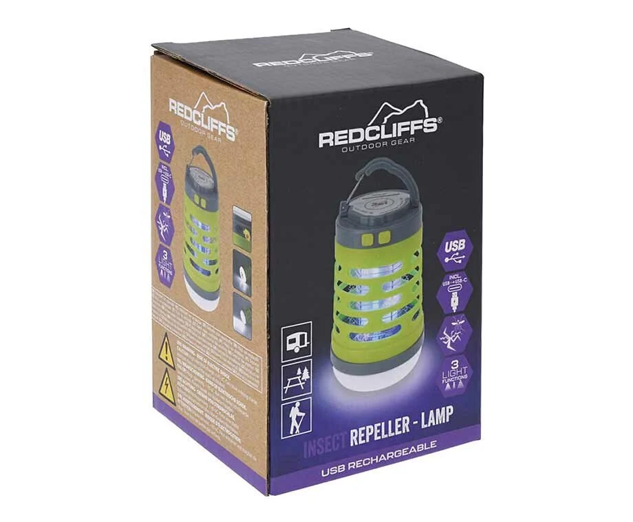 Campinglamp Met Insectenverjager - Oplaadbaar Dus Draadloos Te Gebruiken!