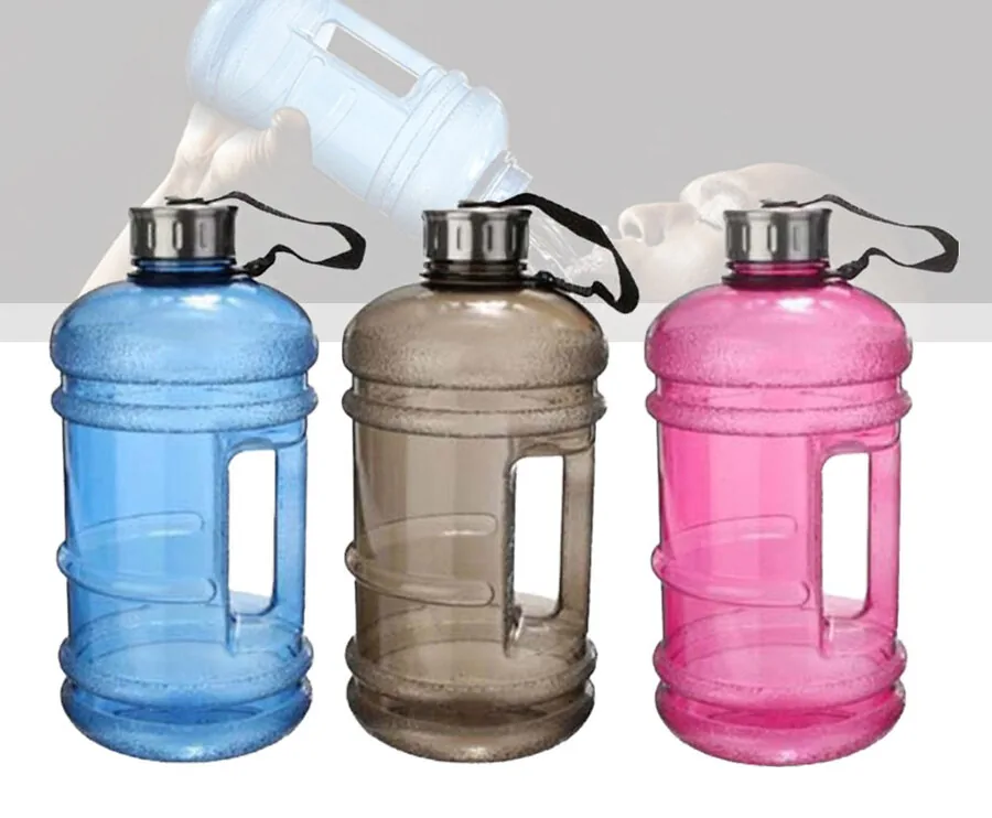 XXL Waterfles + 2 GRATIS Zweetbandjes Met Ritsvak!