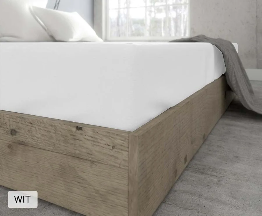 Nice Dreams Jersey Hoeslaken-Wit-160/180 x 200 cm