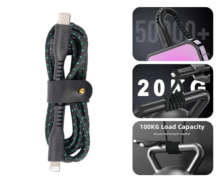 FMAX Hoogwaardige Oplaadkabel Type-C Lightning - Voor iPhone En iPad!