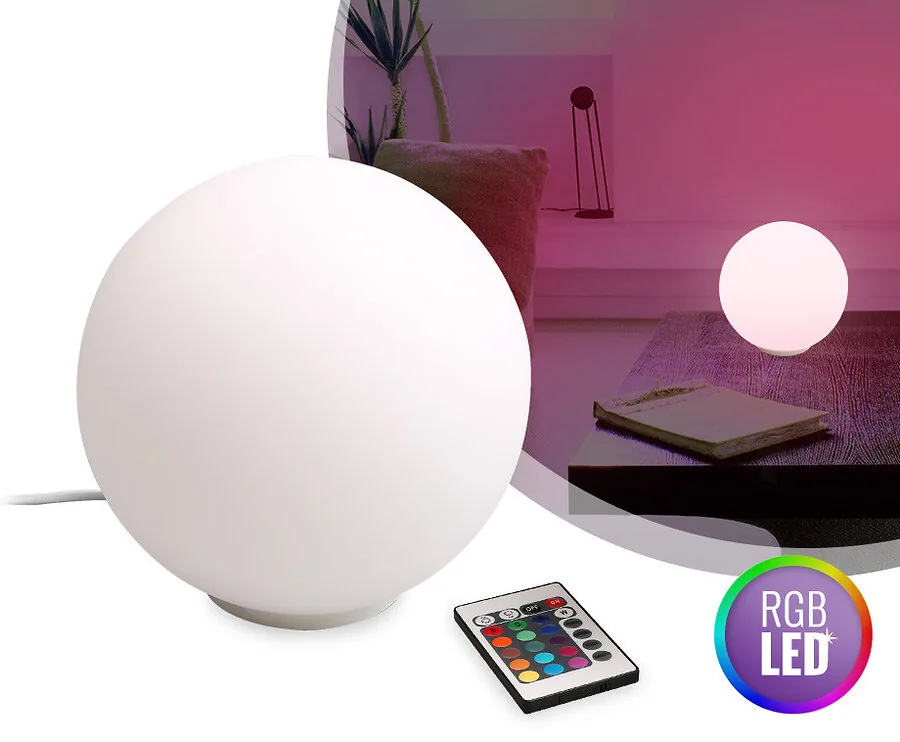 LED Bol Tafellamp - RGB En Warm Wit!