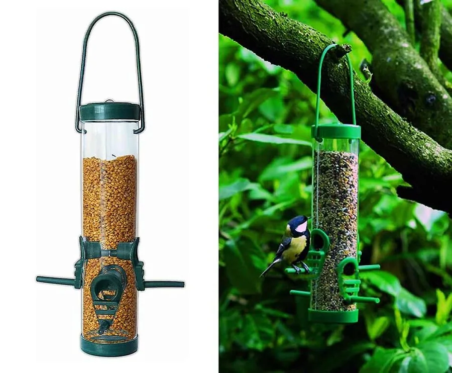 Vogelvoeder Silo Met 4 Zitstokjes - Vandaag 1+1 GRATIS!