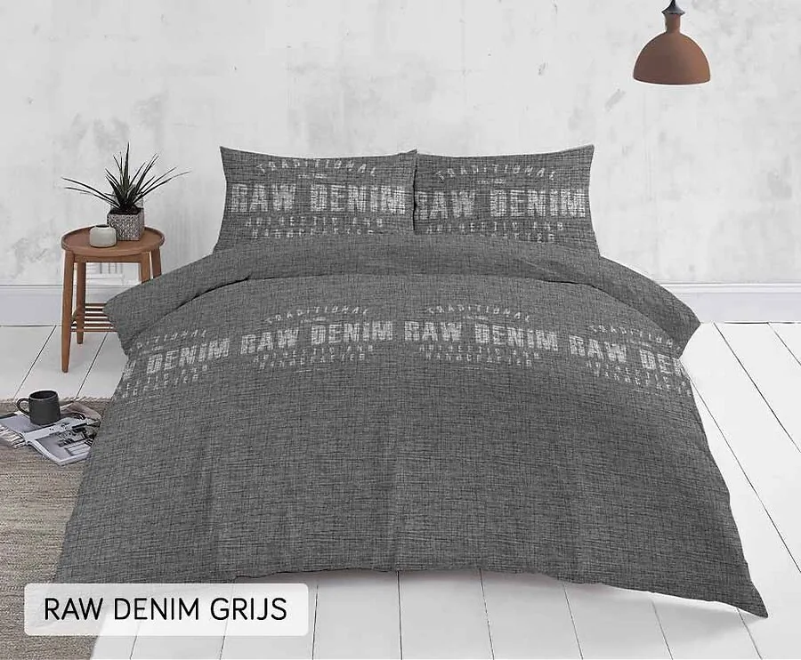 Cotton Rich DBO-Raw denim grijs-140 x 200/220 | 1-persoons