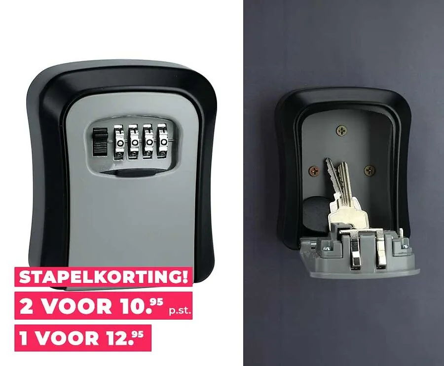 Sleutelkluis Van Aluminium Legering - Ideaal Voor Hulpdiensten, Thuiszorg, Vakantiewoningen Of Reservesleutels!