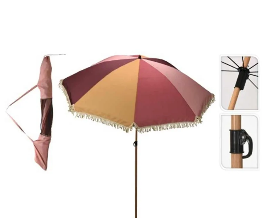 Multicolor Tuinparasol 175 cm-Rood