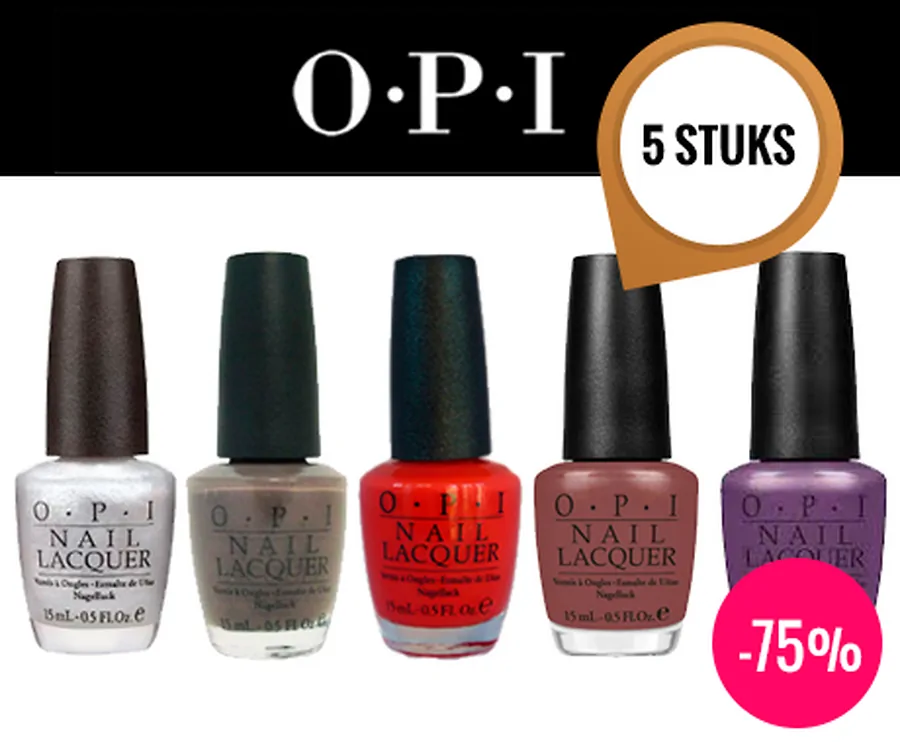 OPI 5 Delige Nagellakset - Egaal, Streepvrij En Perfecte Kleurdekking