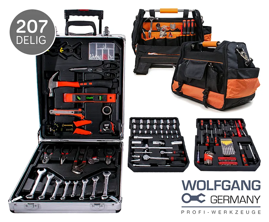 207-Delige Gereedschapstrolley van Wolfgang Germany - Optioneel Met Gereedschapstas!