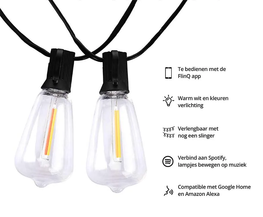 XL Lichtslinger Warm Wit En Kleuren - Met Tijdschema's, Bediening Op Afstand En Meer!