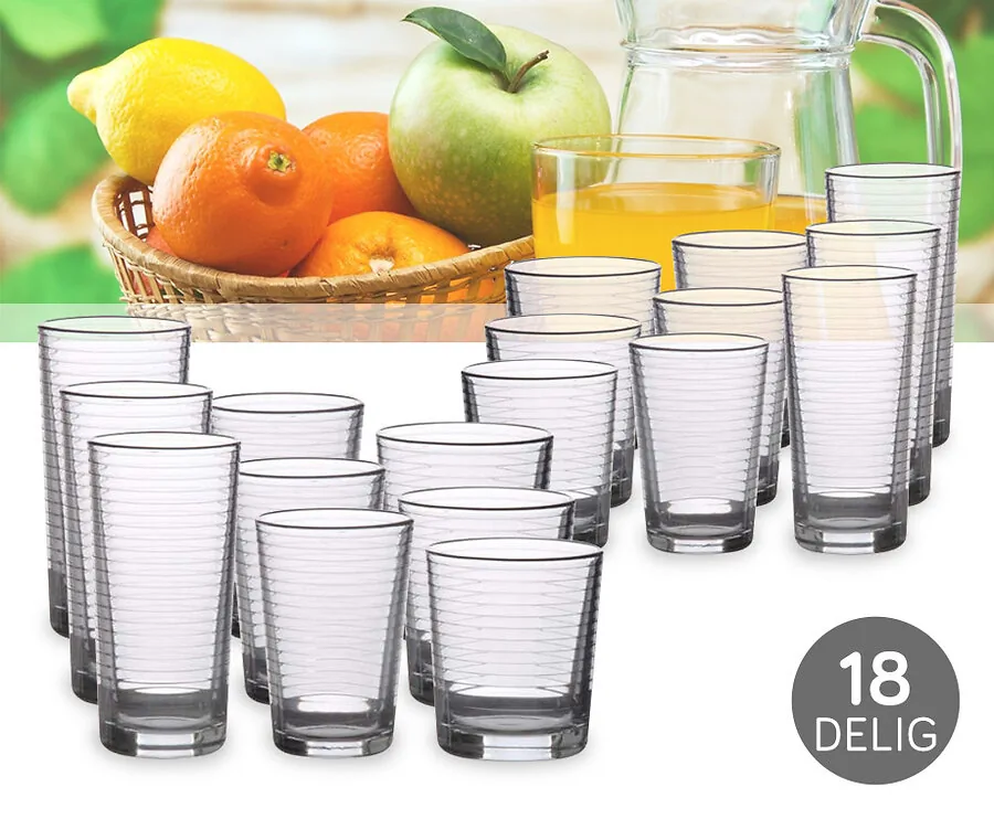 18-Delige Glass4You Glazenset - Alle Onmisbare Glazen In Eén Pakket!