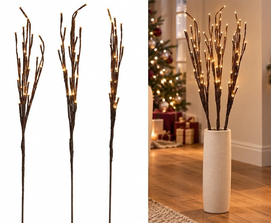 Lichttakken 70 cm met 72 LED 3 Stuks