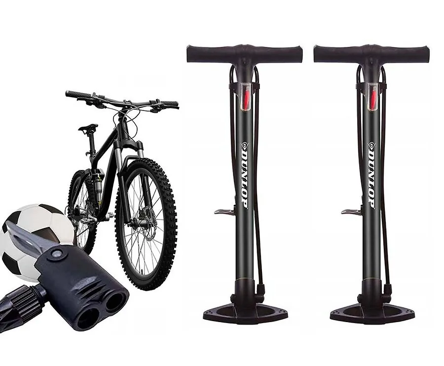 Dunlop Staande Fietspomp - Vandaag 1+1 GRATIS!