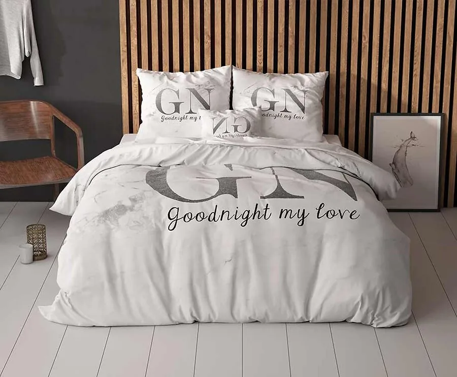 Sleeptime Dekbedovertrek - Goodnight Zilver - 240 x 200/220 | lits-jumeaux
