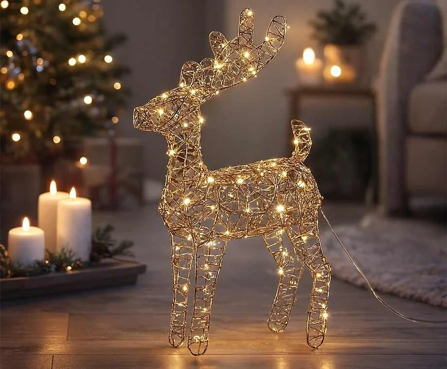 Rendier Deco Led Goud 40 cm - Sfeervolle Kerstgloed Voor Een Echt Winterhuis!