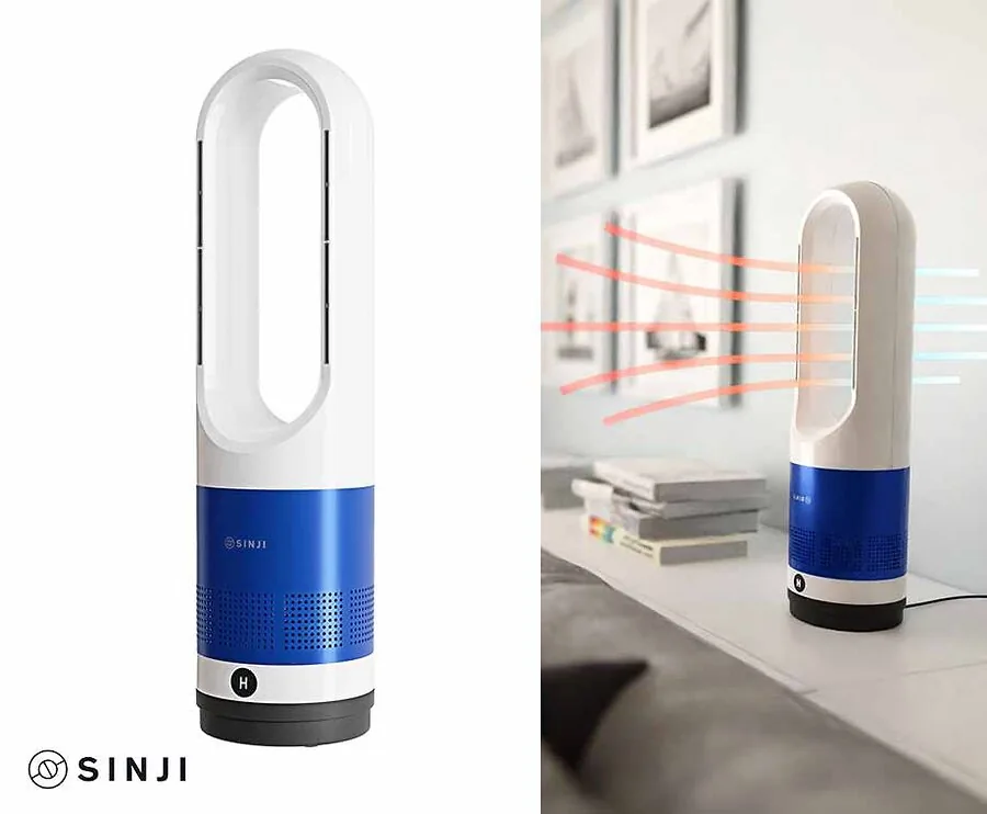 Sinji Hot & Cold Bladeless Fan - Effectief Verwarmen En Verkoelen!