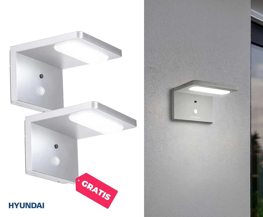 Hyundai Sensor Wandlamp Op Zonne-Energie - Vandaag 1+1 GRATIS!