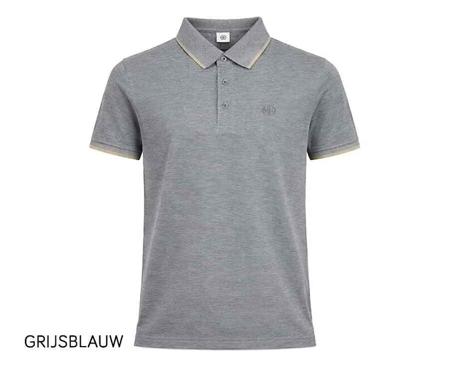 Polo Shirt Alessio met Knoopsluiting Grijsblauw XXL