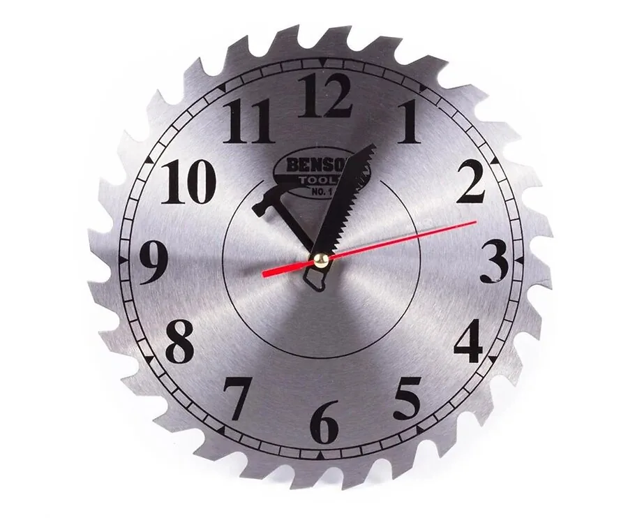 Wandklok Cirkelzaagblad Metaal 25 cm
