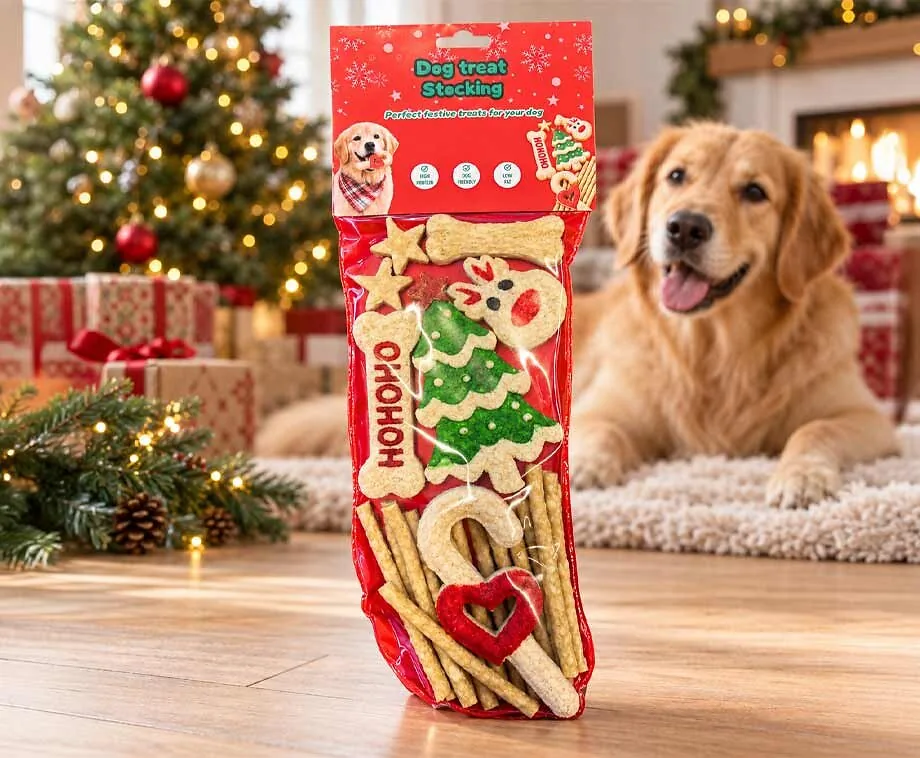 Kerstsok voor Honden met Kerstdesign