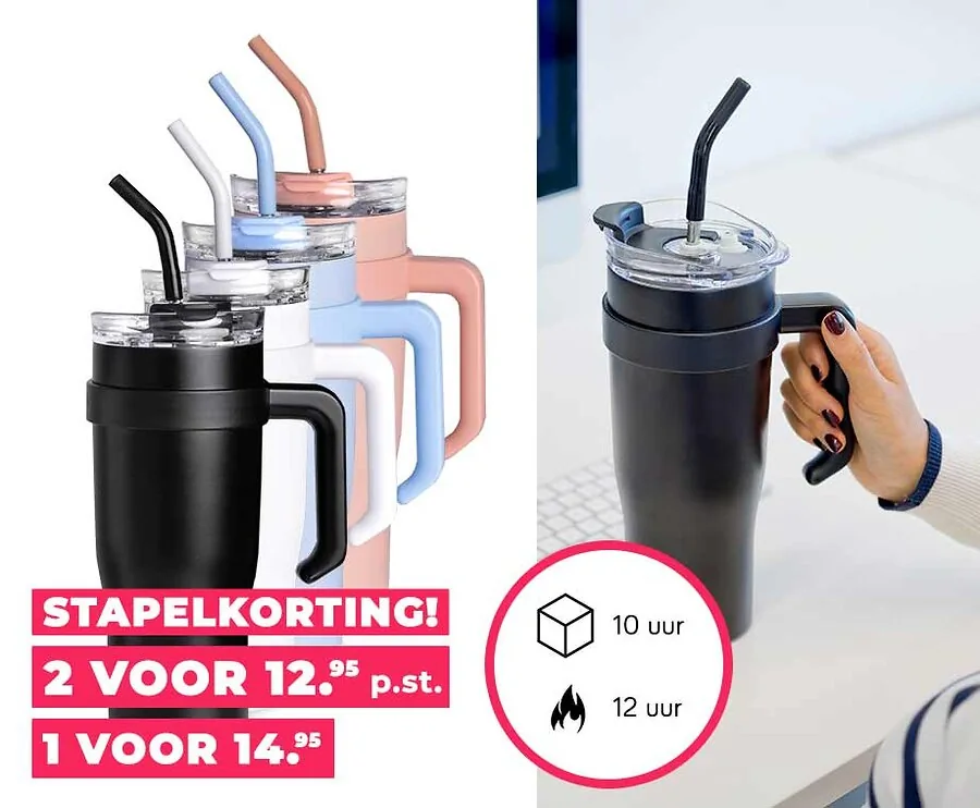 Nexxt VS Thermobeker 1,2 L - Voor Koude En Warme Dranken!