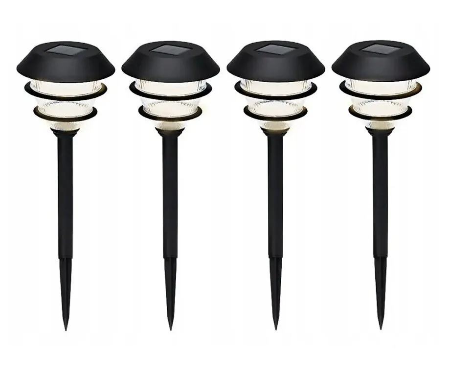 4-PACK Solar LED Grondlampen met Spies