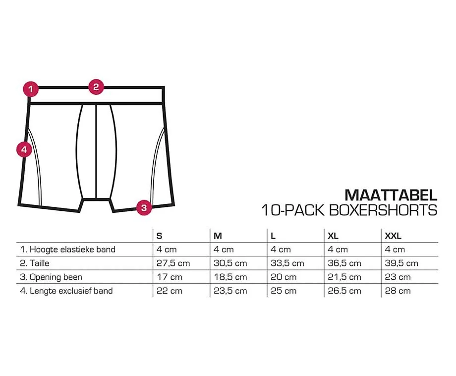 10-Pack Mario Russo Boxershorts - Verkrijgbaar In 4 Kleurpakketten!
