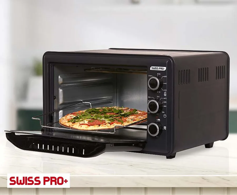 Swiss Pro+ Elektrische Oven 1500W - Voor Al je Ovenschotels, Pizza's, Taarten & Meer!