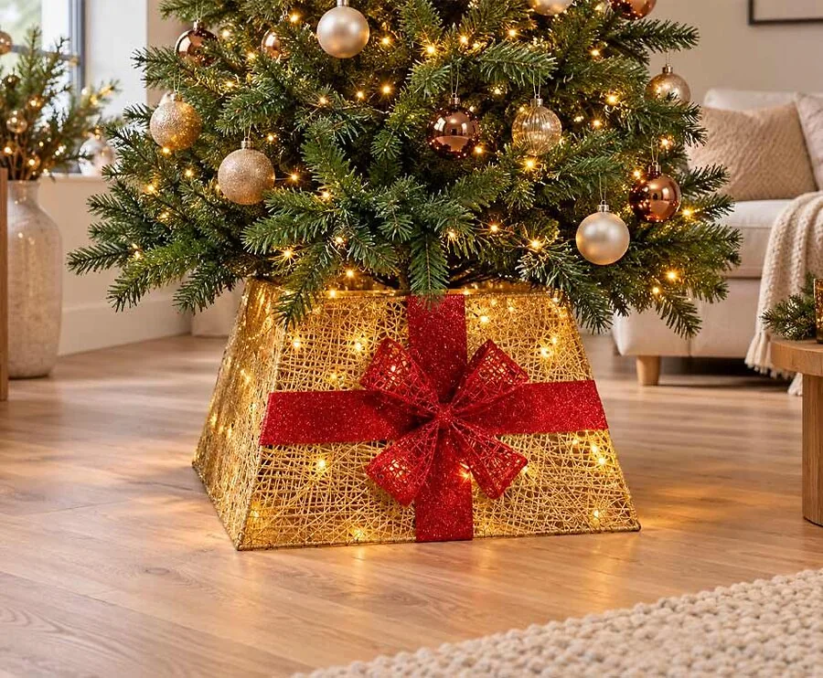 Kerstboomrok Cadeau met 40 LED Lampjes