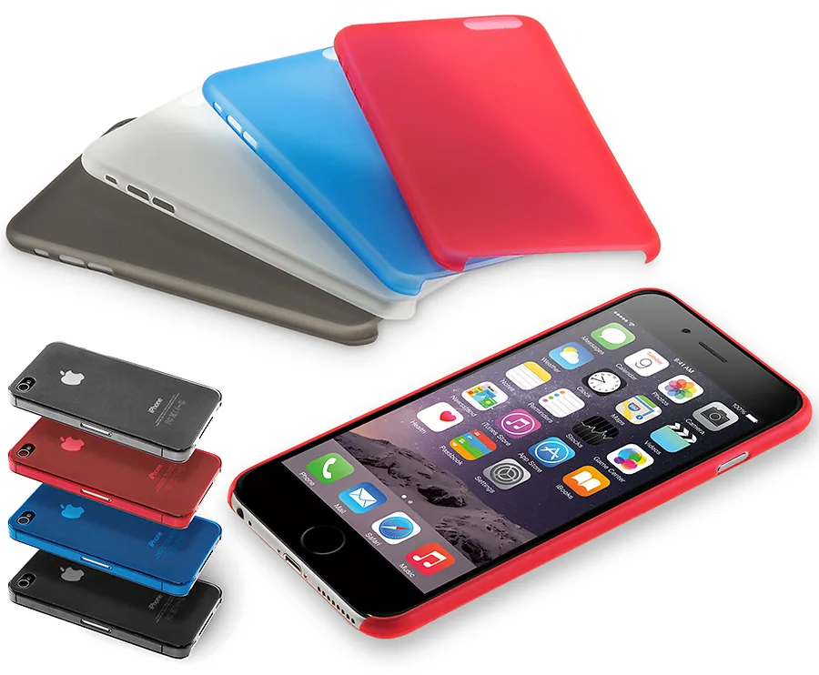 Ultra Dunne Cover Voor iPhone 4(s)/5(s)/6(s)/6(s)+ - Verkrijgbaar In 4 Verschillende Kleuren!