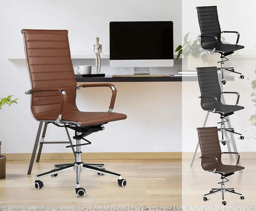 Comfortabele Design Bureaustoel Van Buffelleer - Verkrijgbaar In 4 Kleuren!