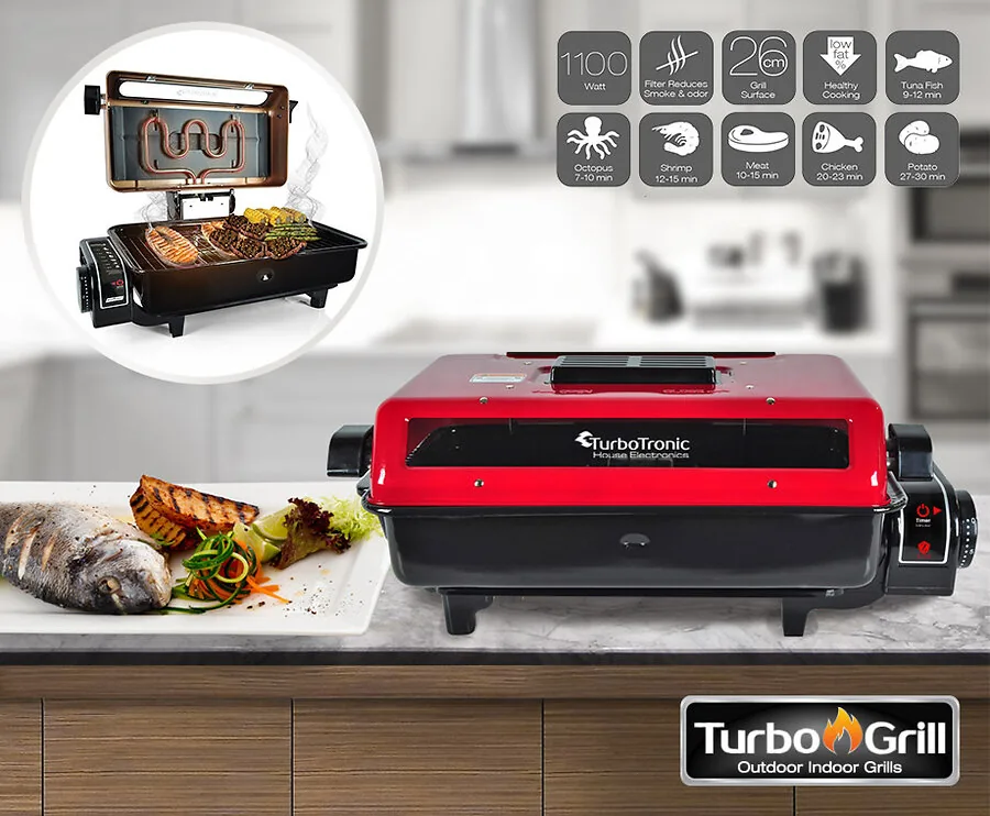 TurboTronic Luxe Multi Grill - Lekker, Makkelijk En Gezond!
