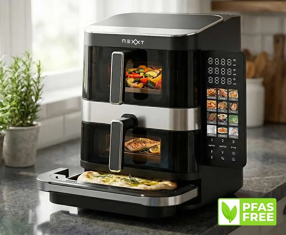 Airfryer Met Pizzalade - Tot Drie Gerechten Tegelijk Perfect Gegaard!