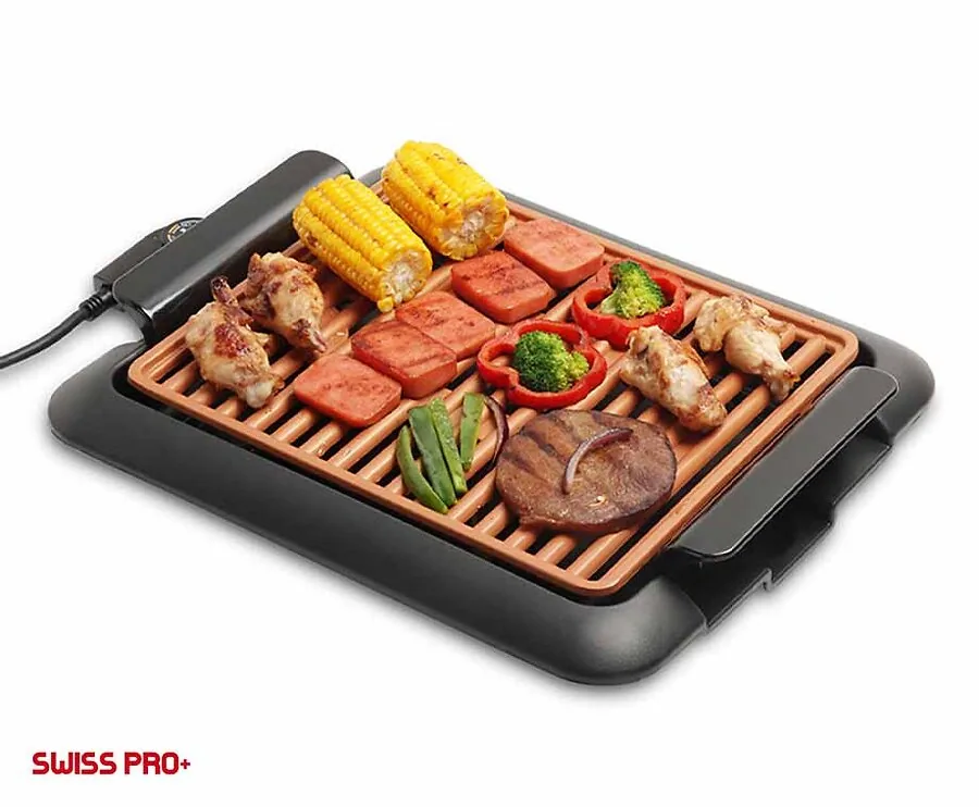 Swiss Pro Elektrische Rookloze Grill - Heerlijk In Huis Grillen!