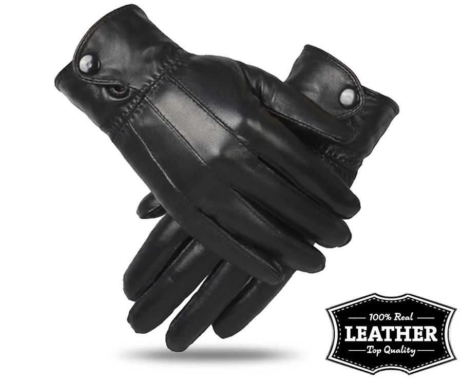 Warme Gevoerde Handschoenen Van Echt Leer - Trotseer De Kou In Stijl!