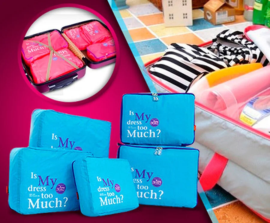 5-delige Bagage-organizers - Nooit Meer Een Rommelige Koffer! 