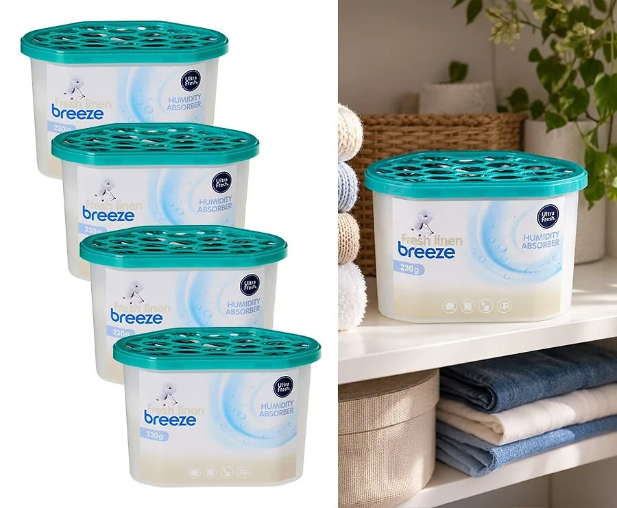 4-PACK Vochtonttrekker met Frisse Linnengeur