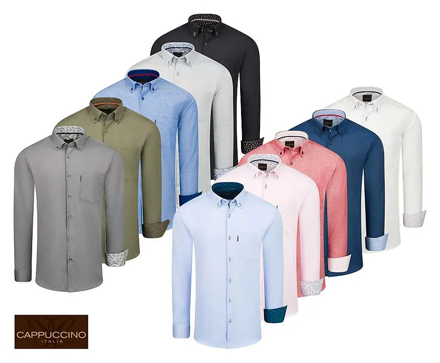 Cappuccino Italia Overhemden - 8 Kleuren In Maat S t/m 5XL!