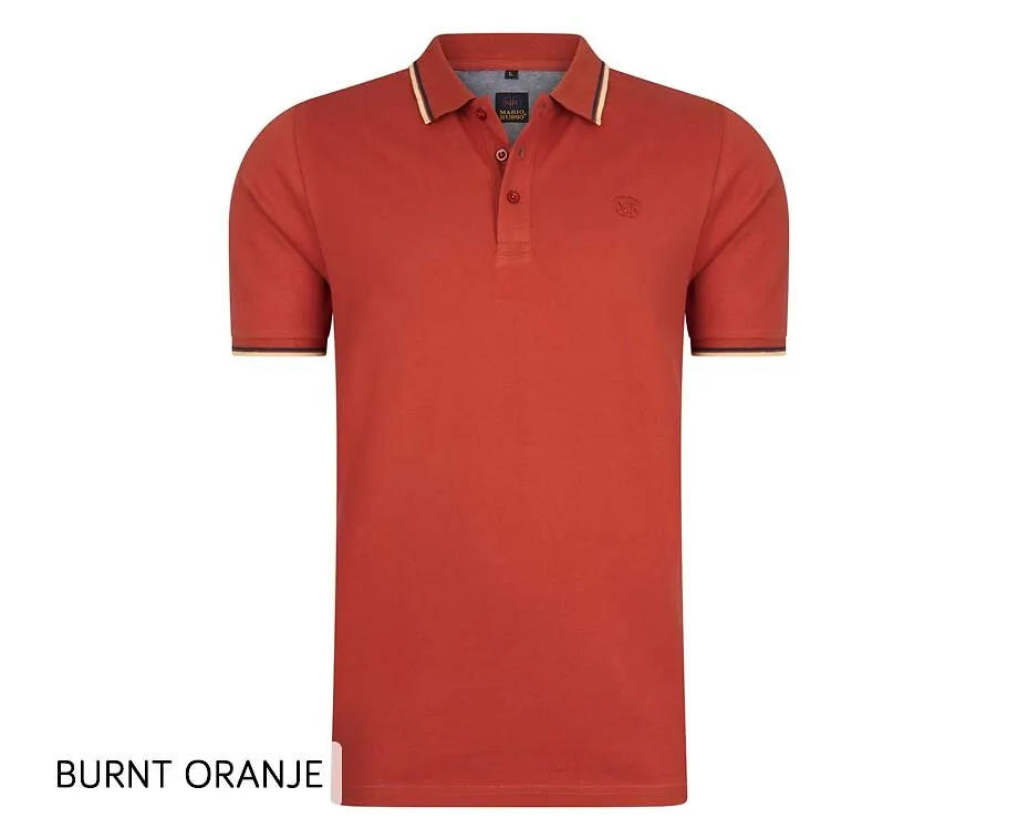 Mario Russo Polo-Burnt Oranje-XL