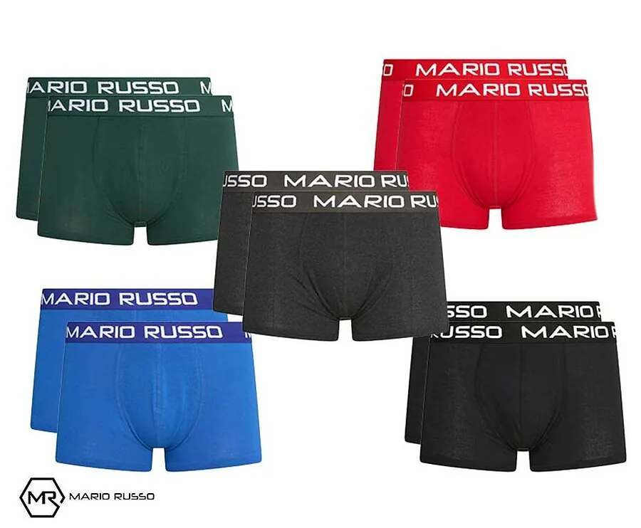 10-Pack Mario Russo Boxershorts - Pakket Van Diverse Kleuren!