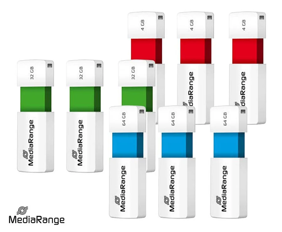 3 x MediaRange USB Stick - Voordelig Foto's/Documenten/Films Opslaan!
