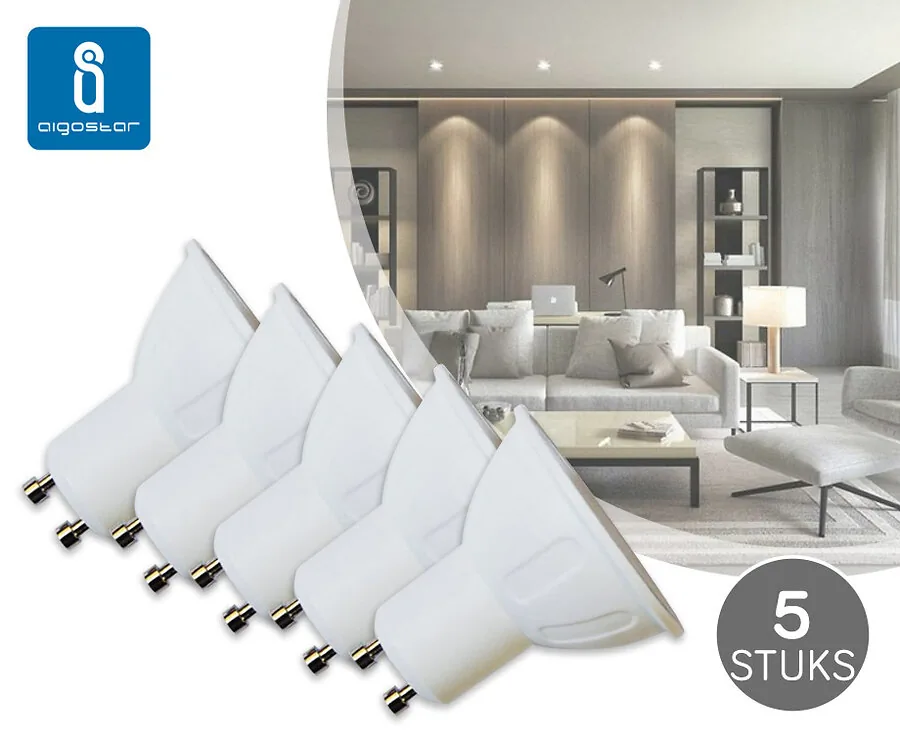 5-Pack Dimbare GU10 LED Spots - Bespaar Energie En Geld!