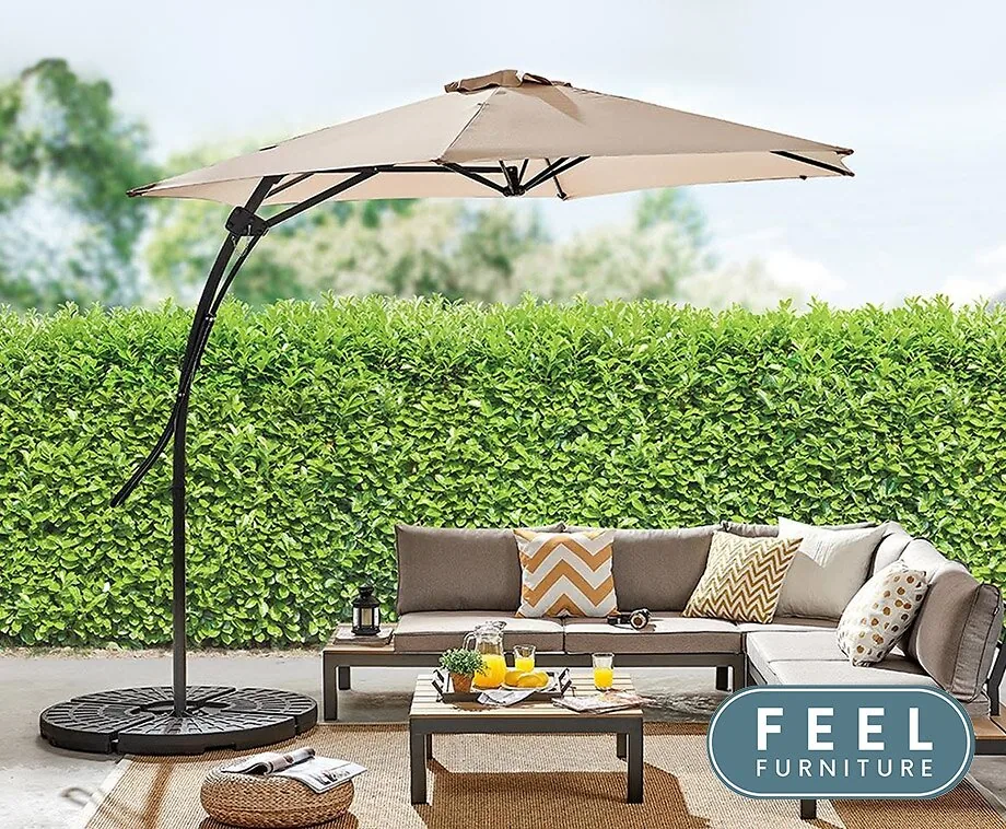 XXL Zweefparasol 3 Meter Crème