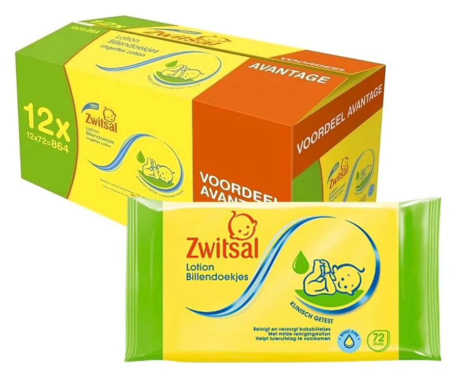 GIGA PACK Zwitsal Lotion Billendoekjes - Met Een Zachte En Verzorgende Formule!