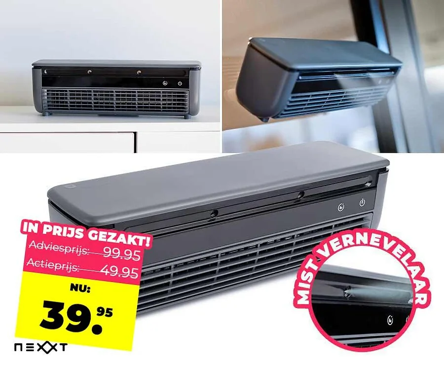 Nexxt Oplaadbare Air Cooler - Koele Lucht en Mistfunctie Voor Maximale Verfrissing!
