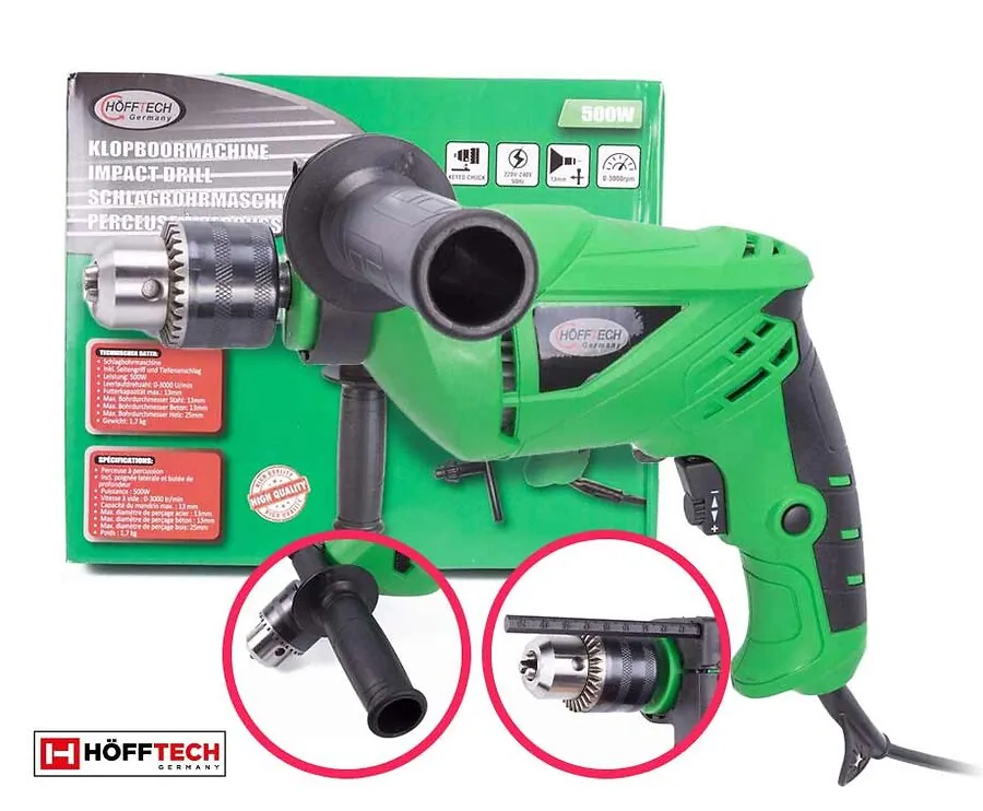 Klopboormachine 500W - Krachtpatser Voor Diverse Klussen!