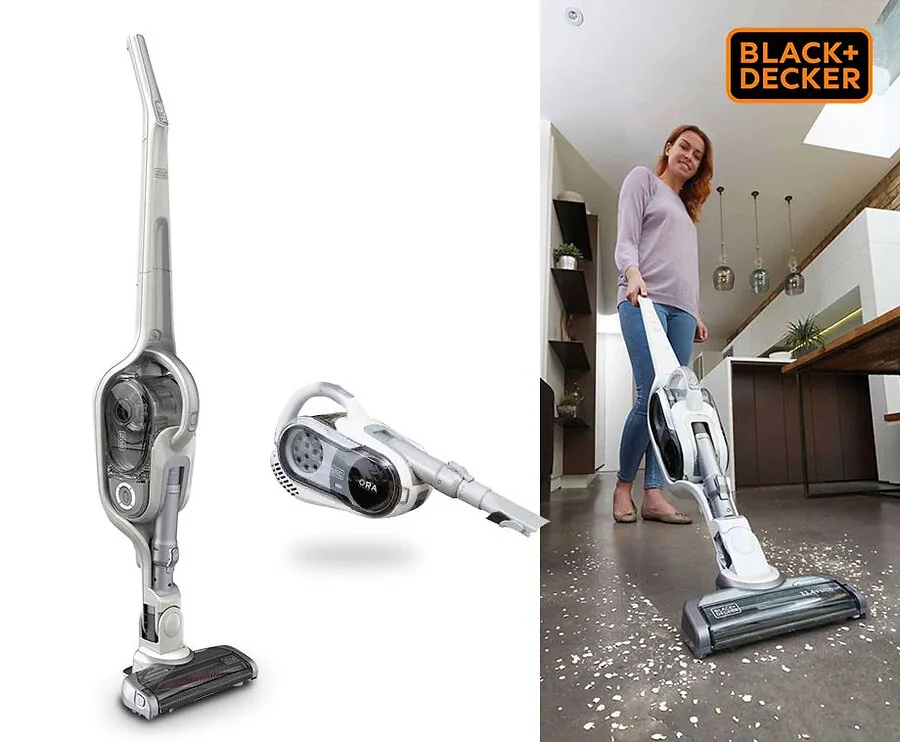 Black+Decker 2-in-1 Snoerloze Stofzuiger - Met Ultrakrachtig 12 Air Cyclone Systeem!