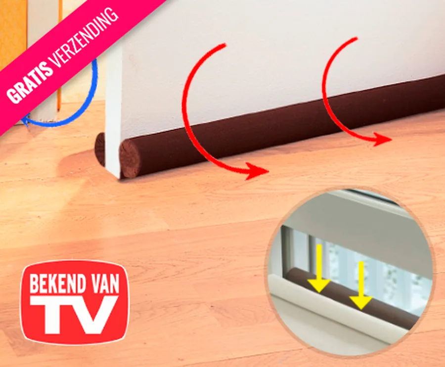 Set van 2 Tochtstoppers voor Raam & Deur OP=OP