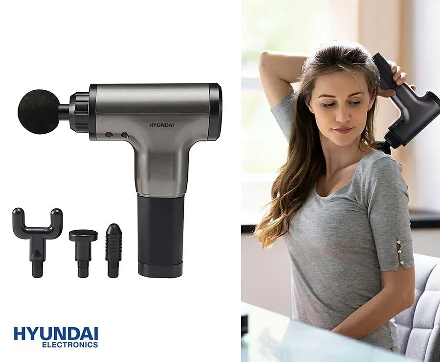 Hyundai Luxe Massage Apparaat - Met 4 Opzetstukken En Reiskoffer!