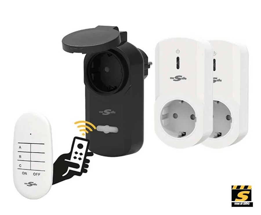 3-Pack Stopcontactenset Met Afstandsbediening - Voor Binnen En Buiten!