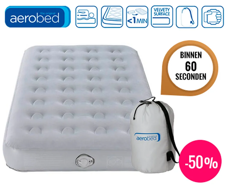 Aerobed the Original 1-persoons  - Voor Ultiem Slaapcomfort, Met Elektrische Pomp 