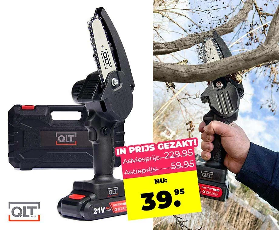 Mini Kettingzaag op Accu met Koffer